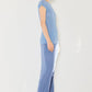Marina West Swim Rib Pleated Elastic-Waist Wide Leg Pants    