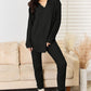 Basic Bae Full Size Notched Long Sleeve Top and Pants Set Activewear Set   