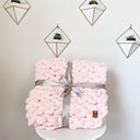 Chunky Knit Blanket in Pink