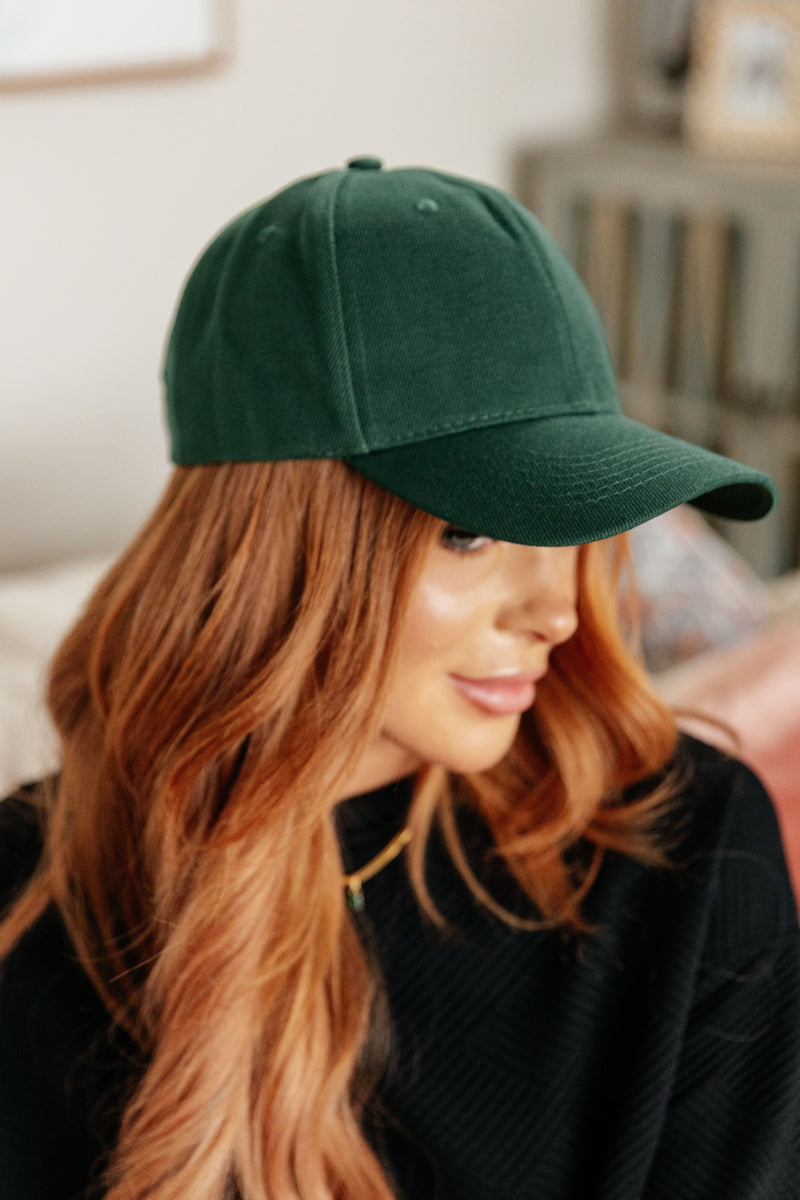 Basic Babe Ball Cap in Green Accessories   