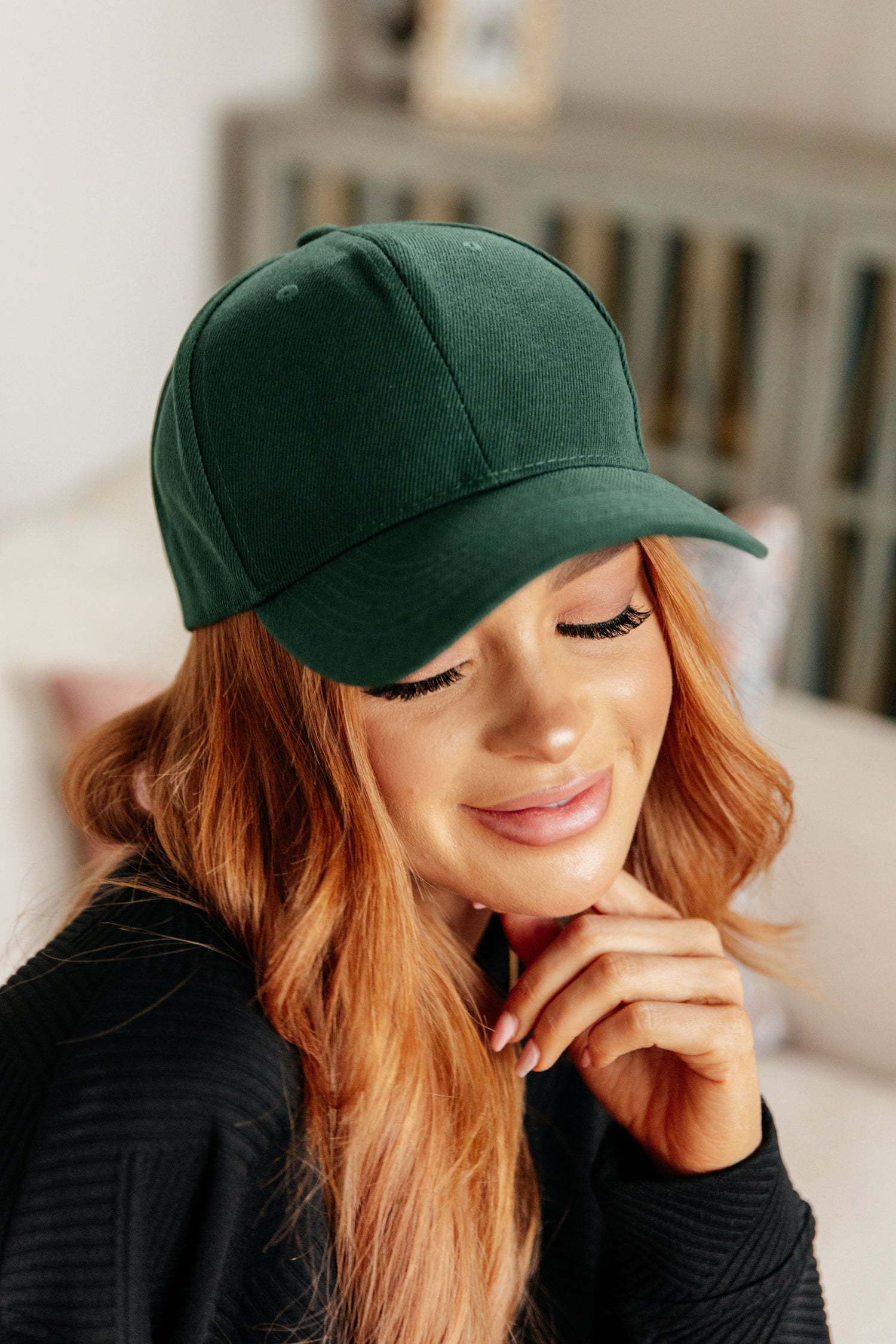 Basic Babe Ball Cap in Green Accessories   