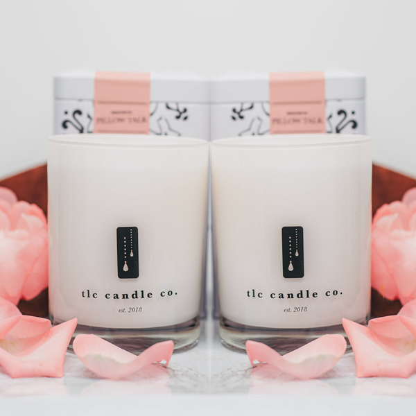 "Bouquet" Pillow Talk, Peony Soy Candle Luxury 2-Wick Gift Set Candles   