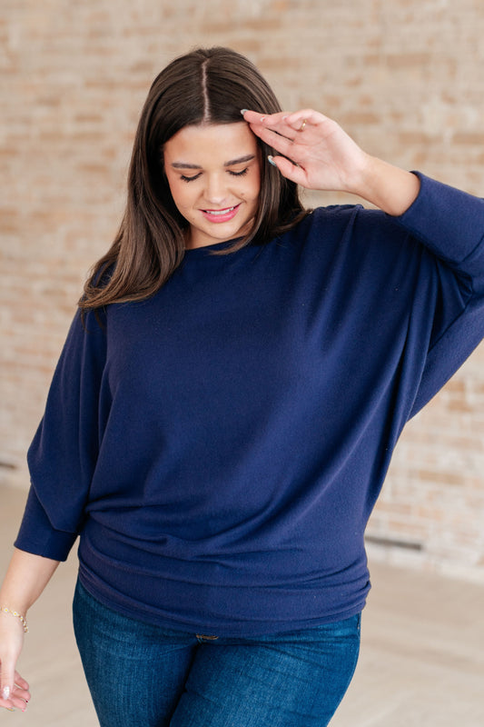 Casually Comfy Batwing Top Womens Tops   