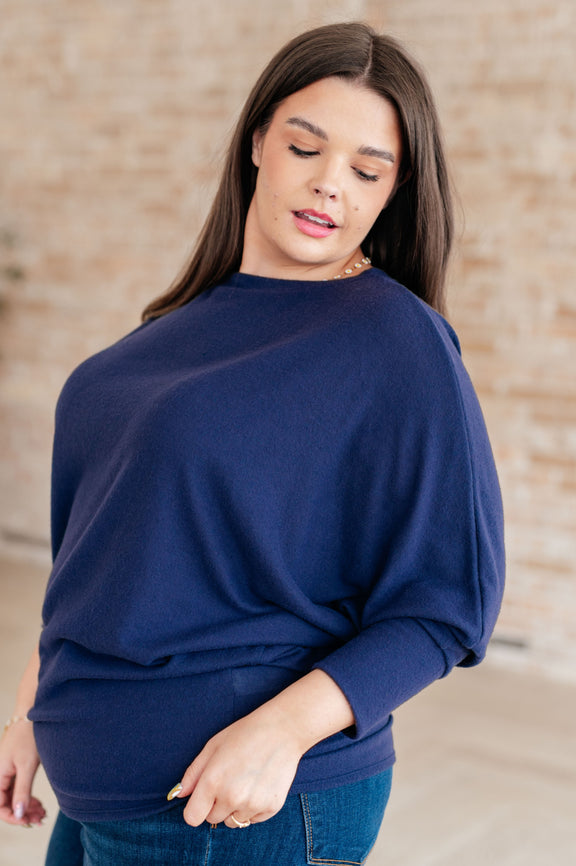 Casually Comfy Batwing Top Womens Tops   