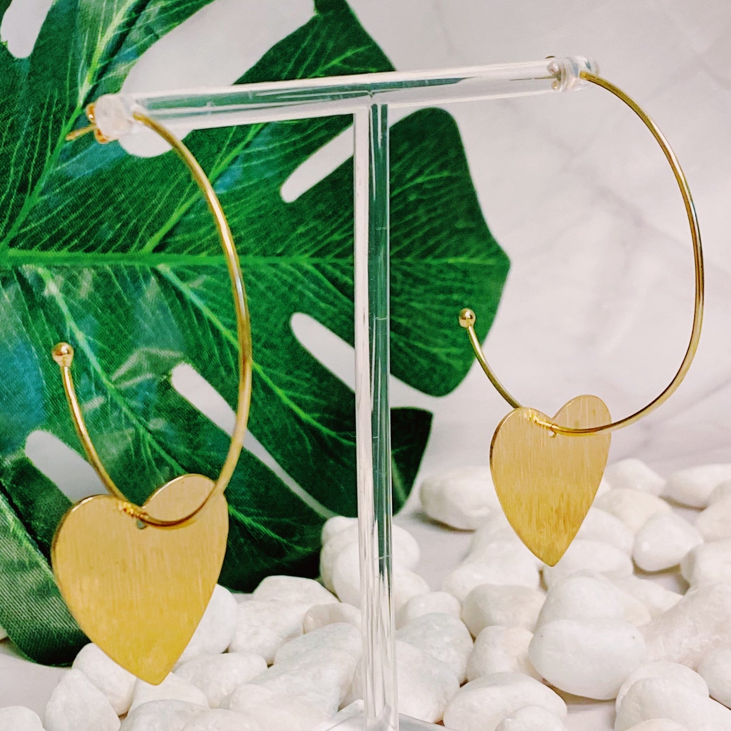 No Games Heart Hoop Earrings Earrings   