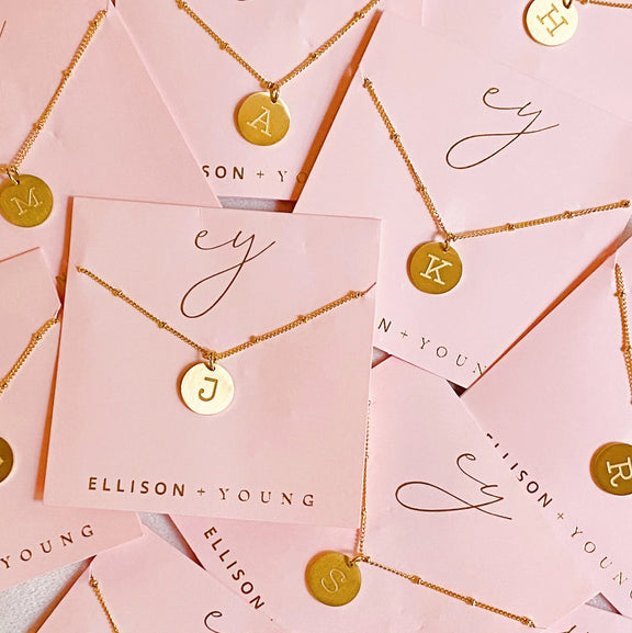 Ellison + Young: Singular Charm Initial Necklace Necklace   