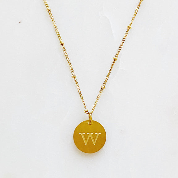 Ellison + Young: Singular Charm Initial Necklace Necklace   