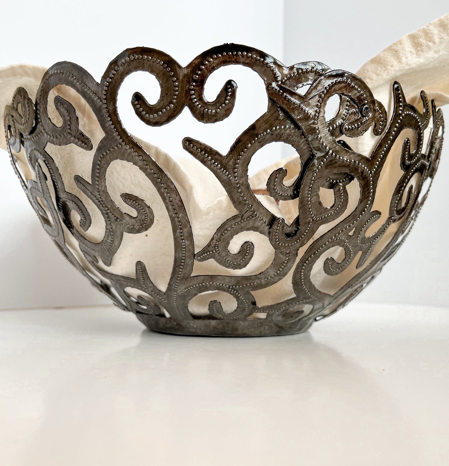 Metal Art Scroll Bowl Metal Art Bowl   