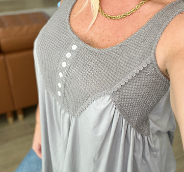 Swing With Me Waffle Knit Swing Tank