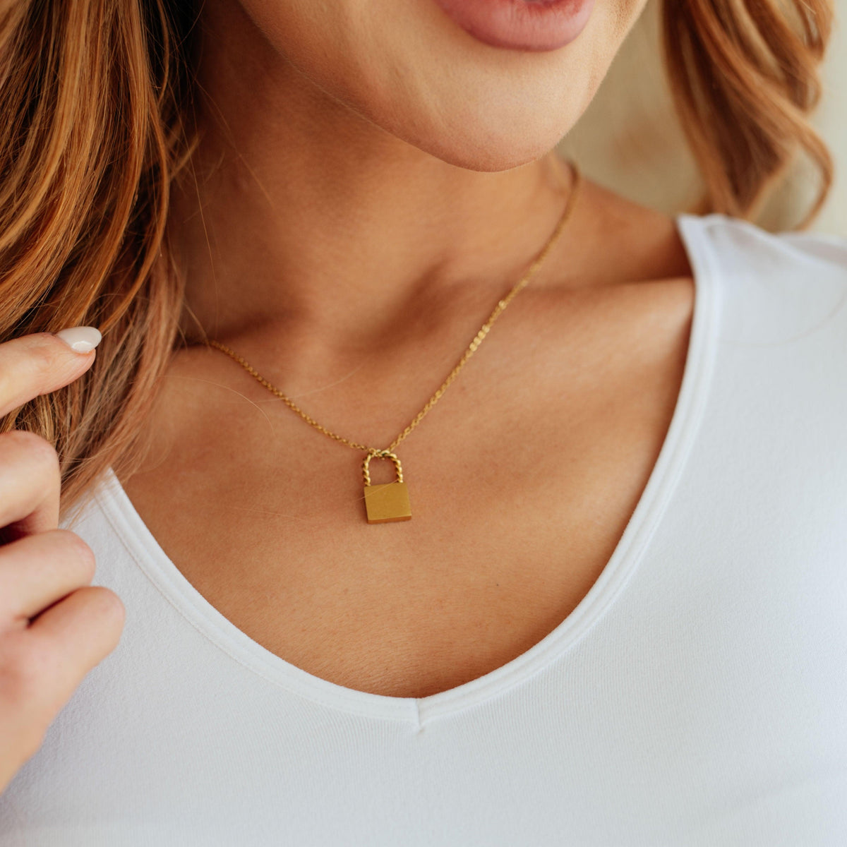 Lock it Up Lock Pendant Necklace - Three Mad Hatters Mercantile 