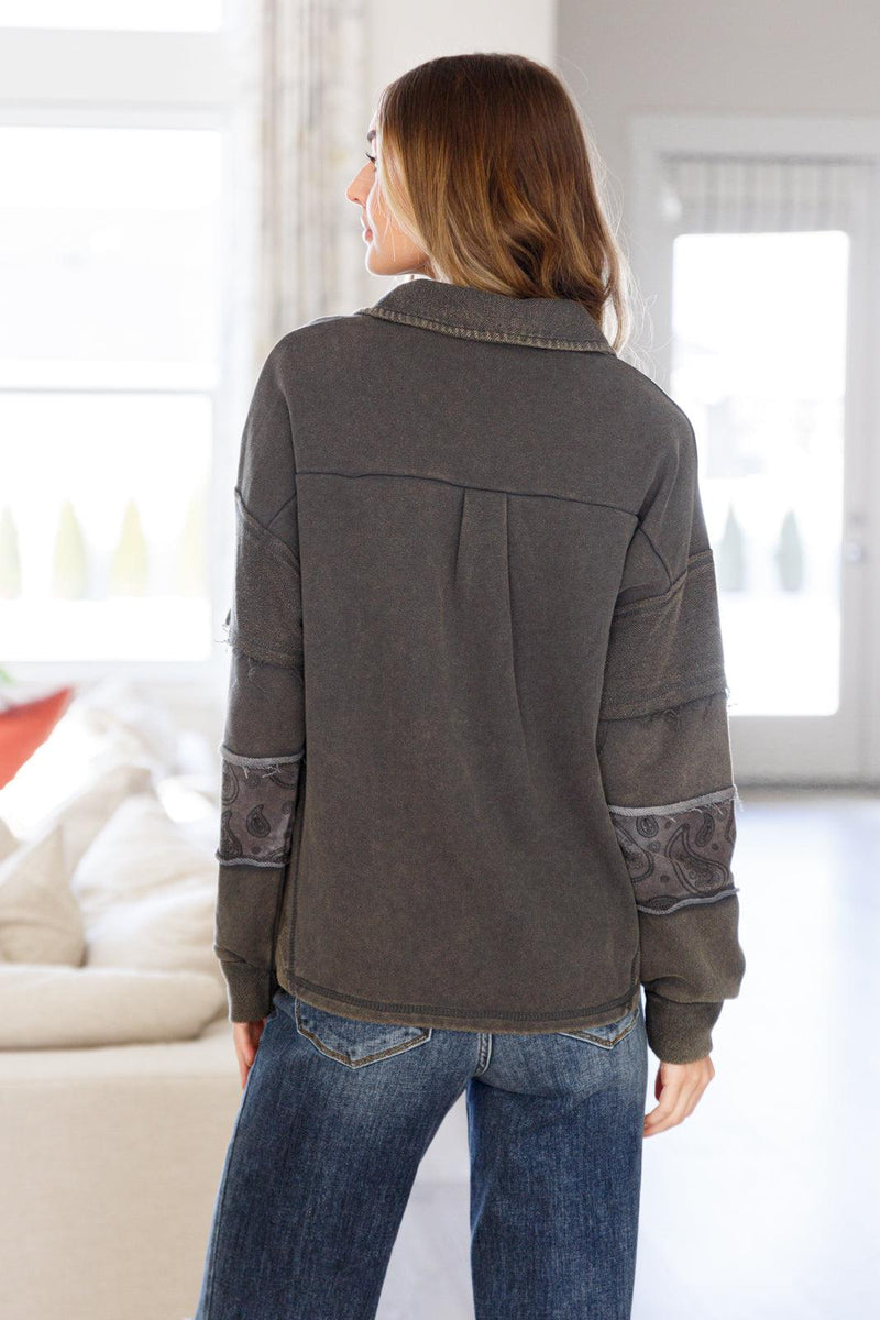 Moonstone Mineral Wash Pullover - Three Mad Hatters Mercantile 