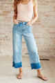 Olivia High Rise Wide Leg Crop Jeans in Medium Wash Womens Cropped Jeans   