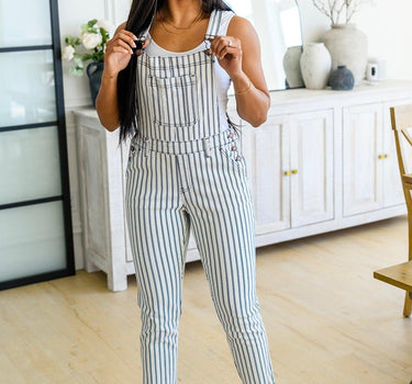 Railroad Stripe Overalls