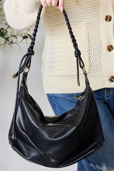 SHOMICO Braided Strap Shoulder Bag  BLACK One Size 