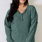 Basic Bae Full Size Ribbed Half Button Long Sleeve T-Shirt Womens Long Sleeve Shirt   