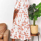 Double Take Printed Surplice Balloon Sleeve Dress Womens Printed Dress   