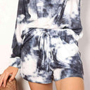 Double Take Tie-Dye Round Neck Top and Shorts Lounge Set