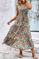 Floral V-Neck Tiered Sleeveless Dress Sleeveless Dress Floral S 