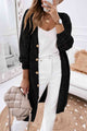 V-Neck Long Sleeve Cardigan Cardigan Black S 