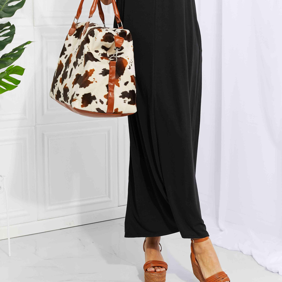 Animal Print Plush Weekender Bag - Three Mad Hatters Mercantile 