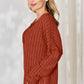 Basic Bae Full Size Ribbed Half Button Long Sleeve T-Shirt Womens Long Sleeve Shirt   
