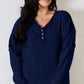 Basic Bae Full Size Ribbed Half Button Long Sleeve T-Shirt Womens Long Sleeve Shirt   