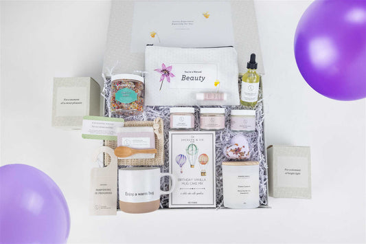 Birthday Gift Basket, Pampering Birthday Gift Box Luxury Gift Baskets   