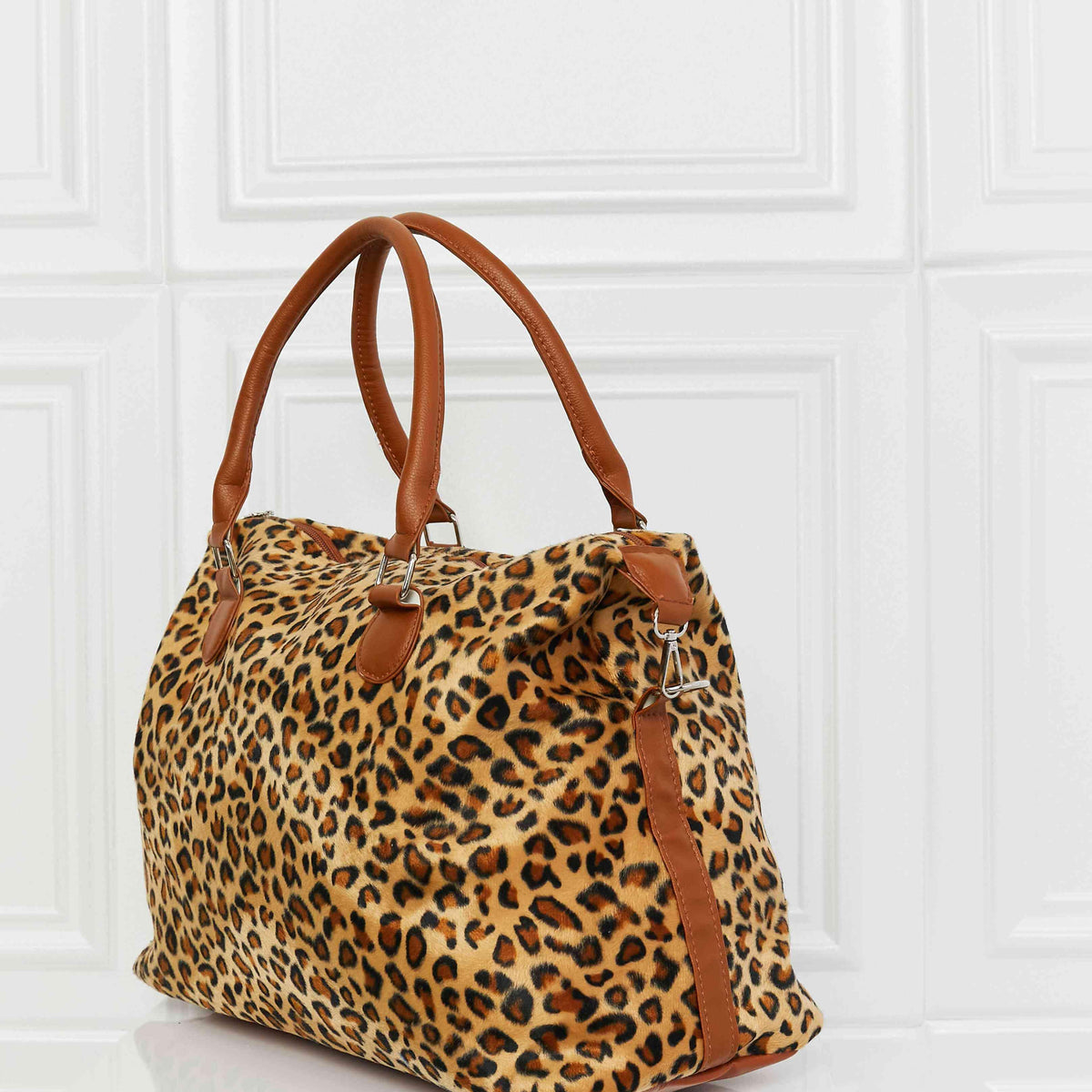 Animal Print Brushed Weekender Bag - Three Mad Hatters Mercantile 