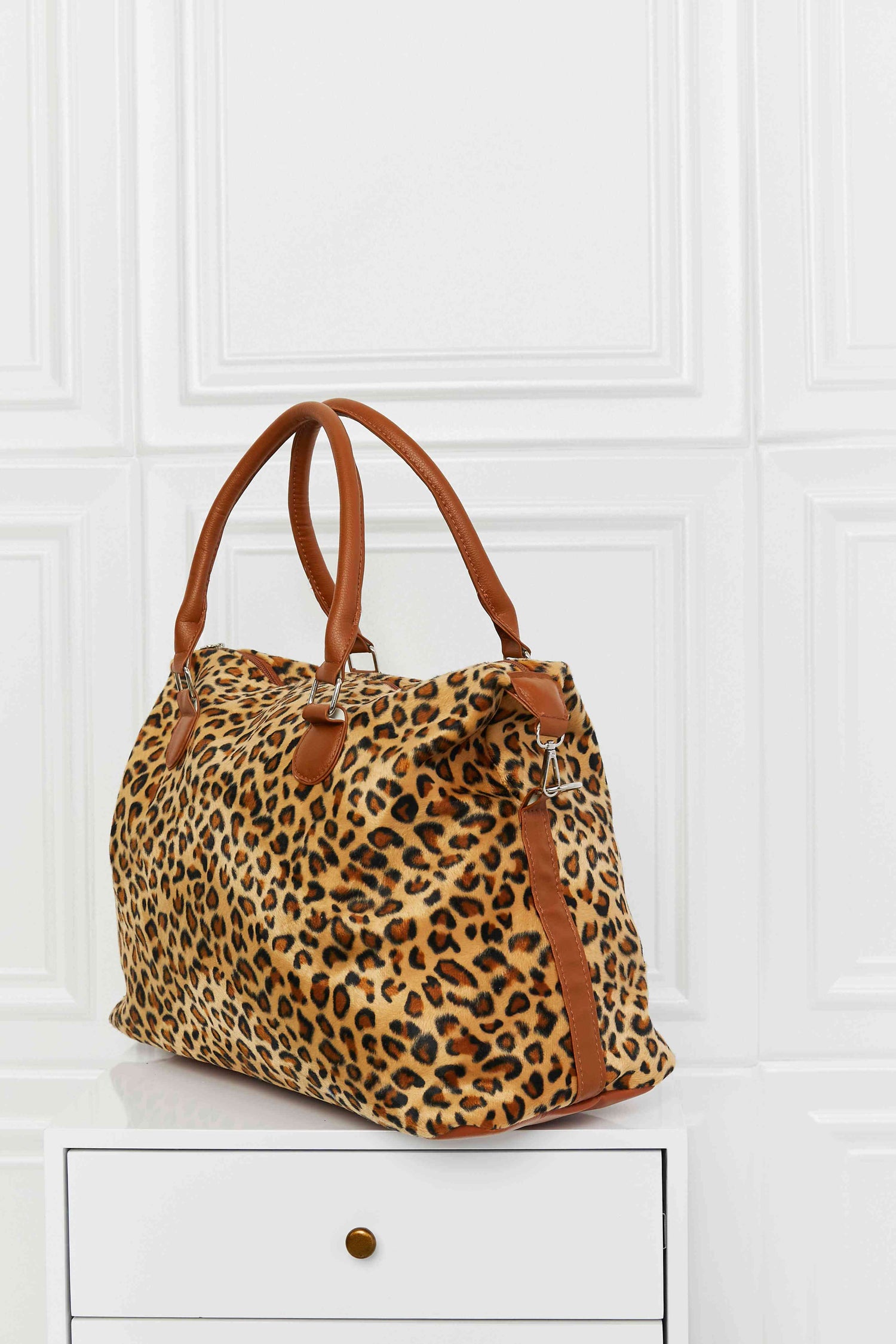 Animal Print Brushed Weekender Bag Weekender Bag   