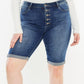 Kancan Full Size Cat's Whiskers Button Fly Denim Shorts Womens Denim Shorts   