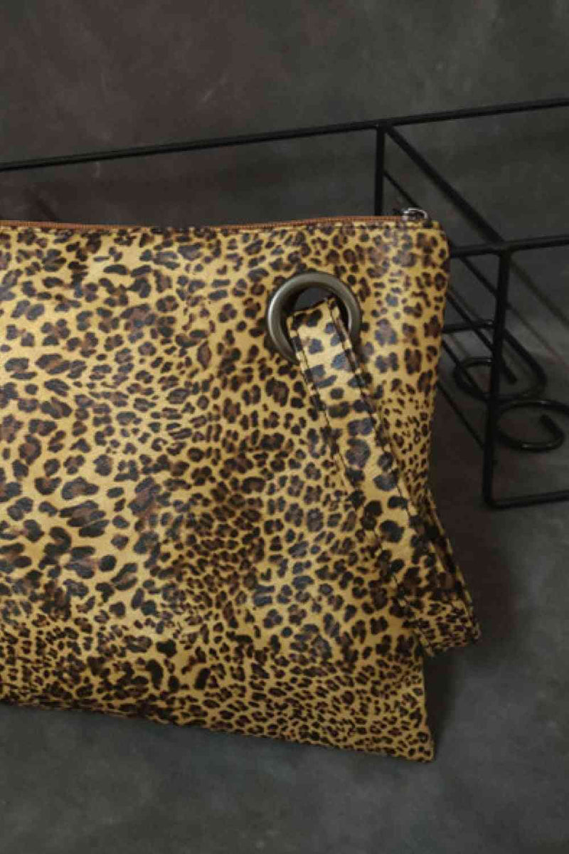 Leopard PU Leather Clutch Clutch   