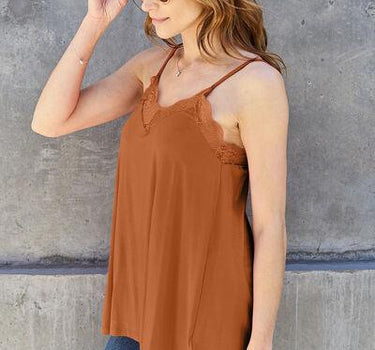 Basic Bae Full Size Lace Trim V-Neck Cami