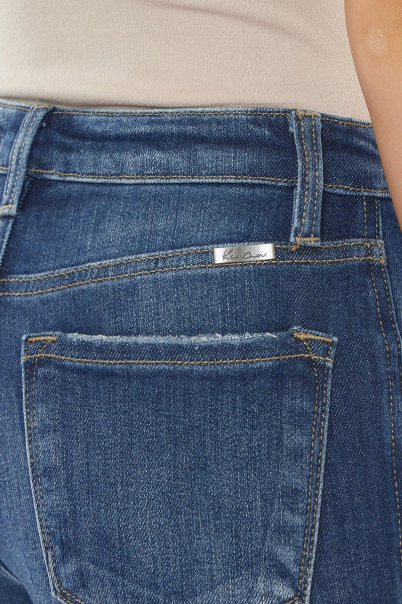 Kancan Raw Hem High Waist Cropped Jeans - Three Mad Hatters Mercantile 