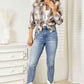 Double Take Plaid Dropped Shoulder Shirt Long Sleeve Shirt   