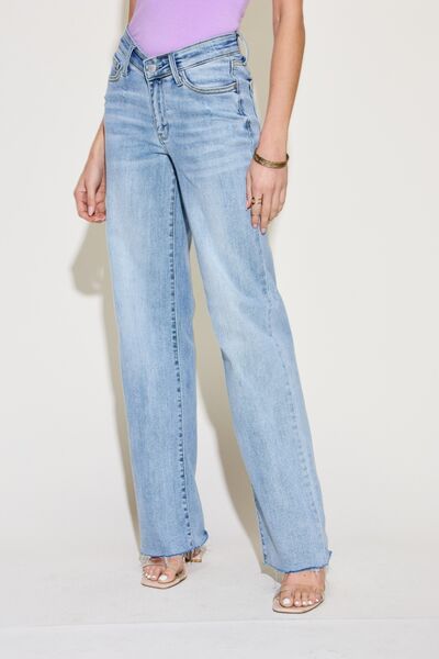 Judy Blue V Front Waistband Straight Jeans Womens Jeans   