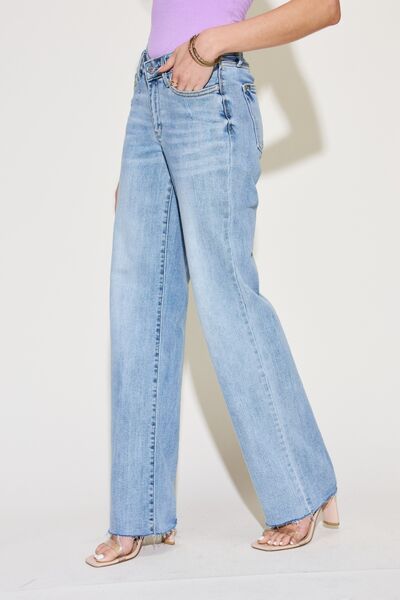 Judy Blue V Front Waistband Straight Jeans Womens Jeans   