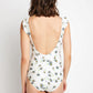Marina West Swim Float On Ruffle Faux Wrap One-Piece in Daisy Cream Womens Swimsuit   