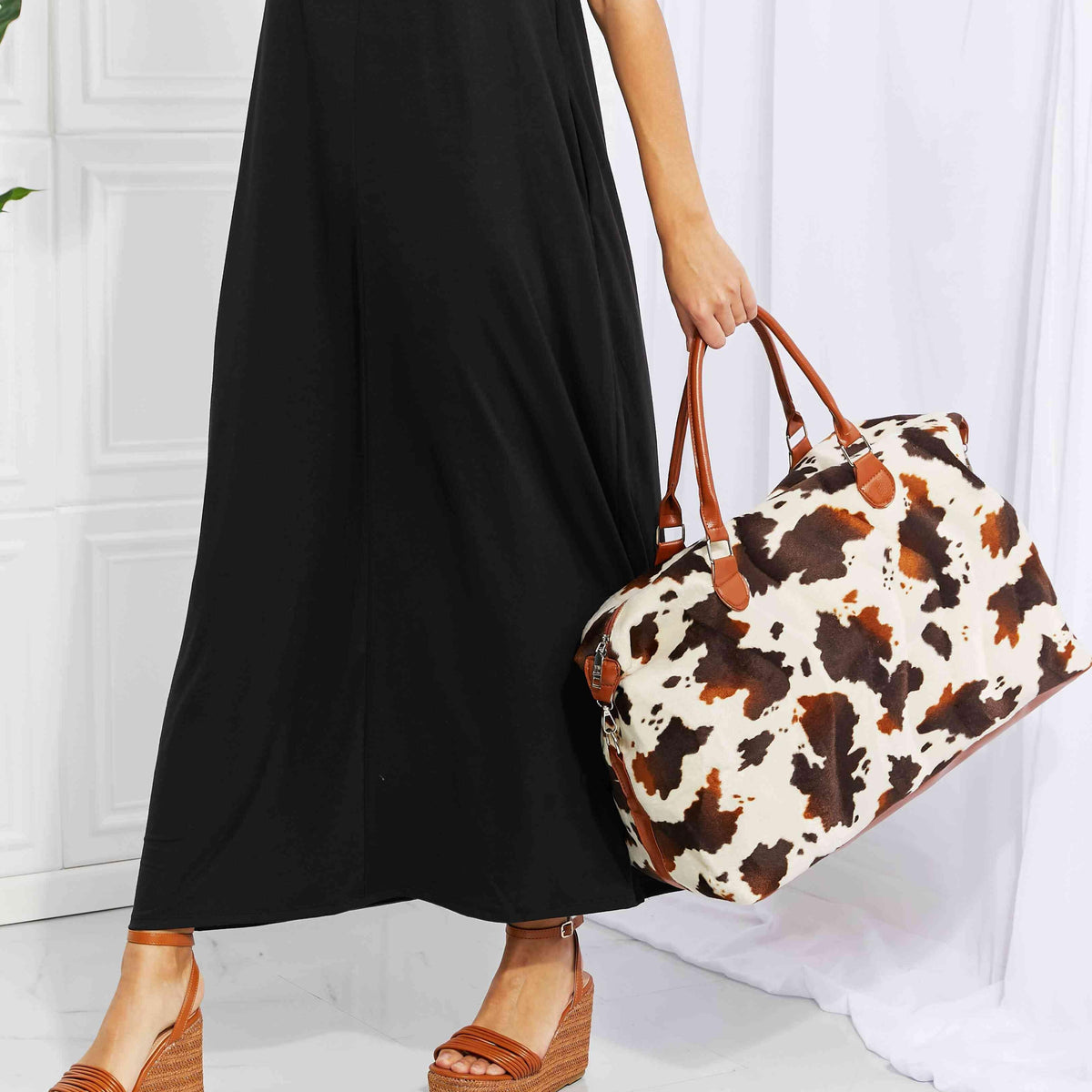 Animal Print Plush Weekender Bag - Three Mad Hatters Mercantile 