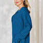 Basic Bae Full Size Ribbed Half Button Long Sleeve T-Shirt Womens Long Sleeve Shirt   
