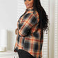 Double Take Plaid Dropped Shoulder Shirt Long Sleeve Shirt   