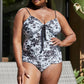 Marina West Swim Côte d'Azur Ruffle Trim One-Piece Swimsuit Womens Swimsuit   