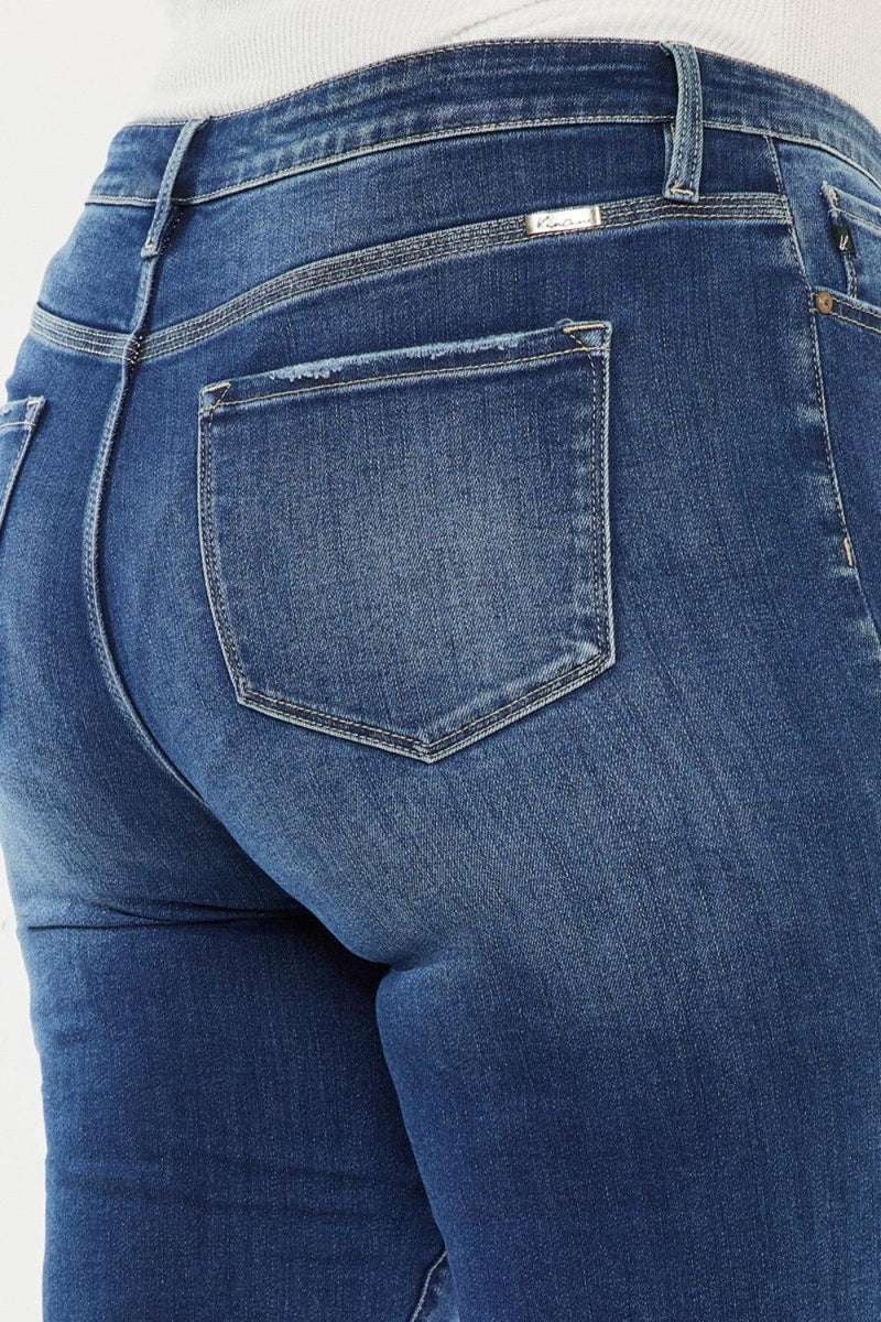 Kancan Full Size Cat's Whiskers Button Fly Denim Shorts - Three Mad Hatters Mercantile 