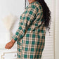 Double Take Plaid Collared Neck Long Sleeve Shirt    