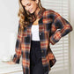 Double Take Plaid Dropped Shoulder Shirt Long Sleeve Shirt   