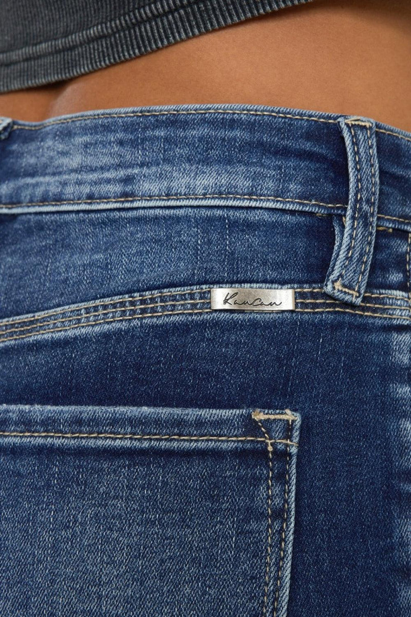 Kancan Full Size Cat's Whiskers Button Fly Denim Shorts - Three Mad Hatters Mercantile 