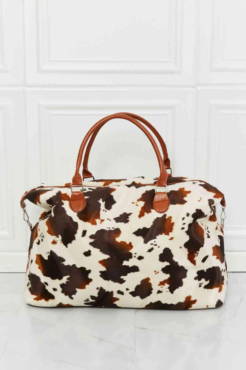 Animal Print Plush Weekender Bag - Three Mad Hatters Mercantile 