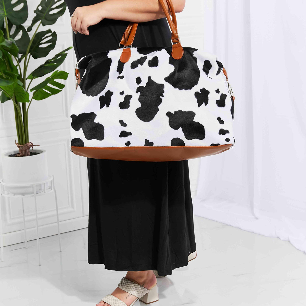 Animal Print Plush Weekender Bag - Three Mad Hatters Mercantile 