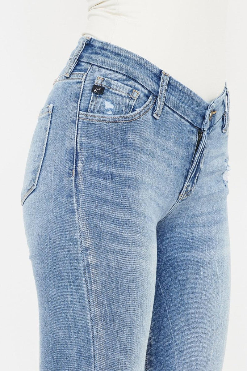 Kancan High Waist Cat's Whiskers Skinny Jeans - Three Mad Hatters Mercantile 