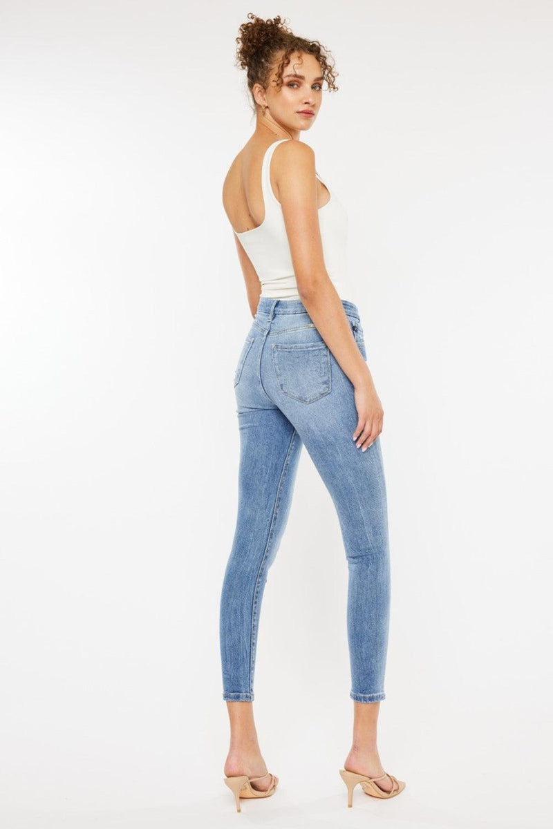 Kancan High Waist Cat's Whiskers Skinny Jeans - Three Mad Hatters Mercantile 
