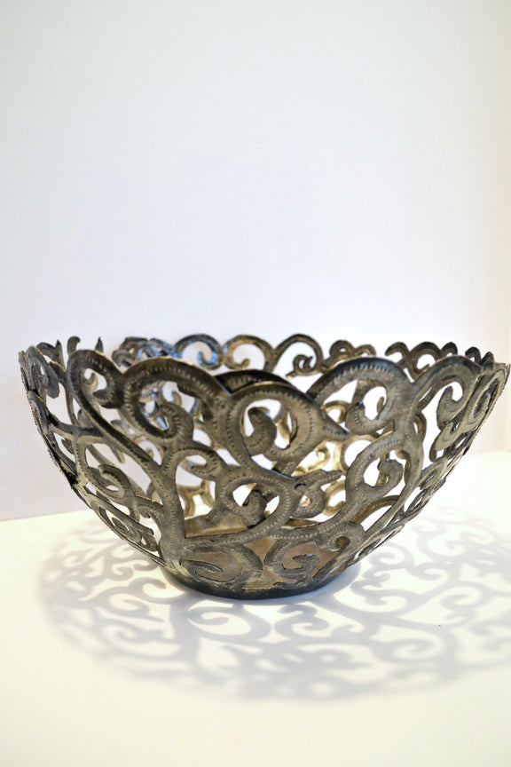 Metal Art Scroll Bowl Metal Art Bowl   